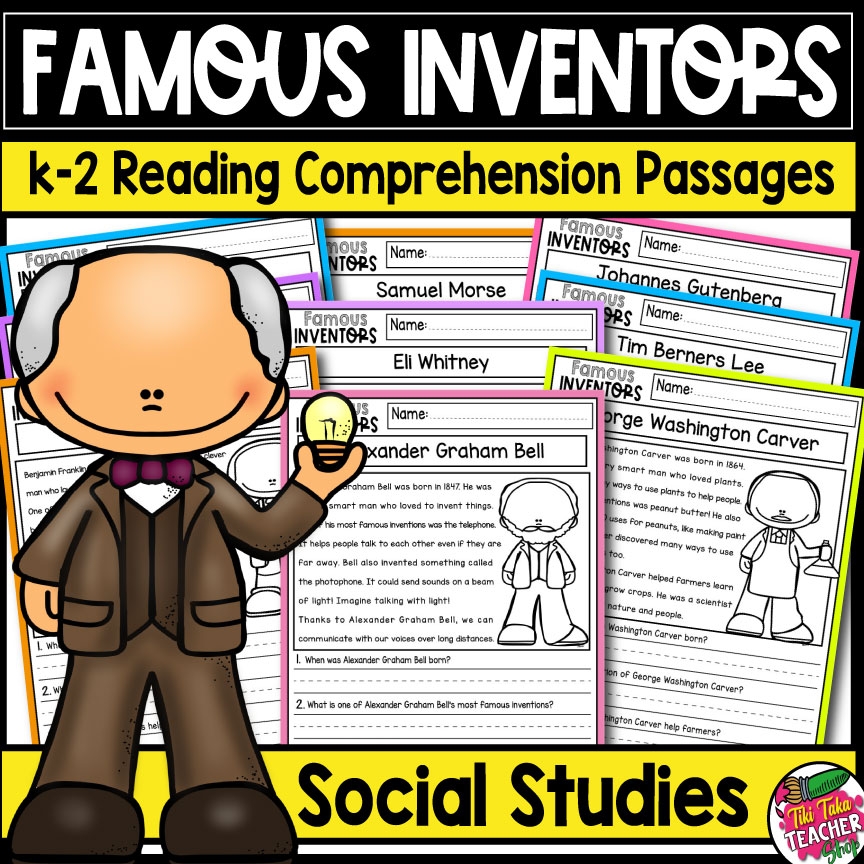 Inventors Reading Comprehension Worksheet