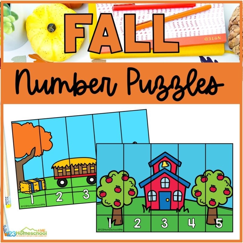  Fantastic Fall Number Sequencing Puzzles 1 10