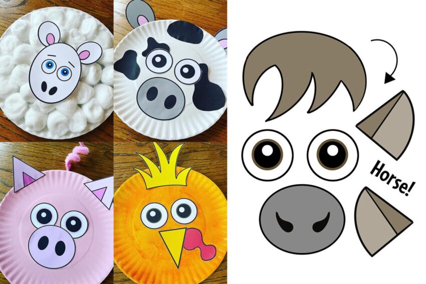 Farm Animal Crafts For Preschool Free Printable 5 Pack The Hollydog Blog