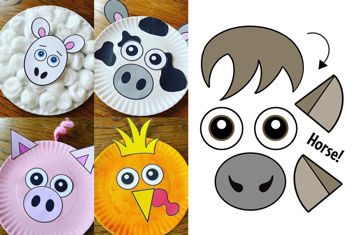 Farm Animal Crafts For Preschool Free Printable 5 Pack The Hollydog Blog