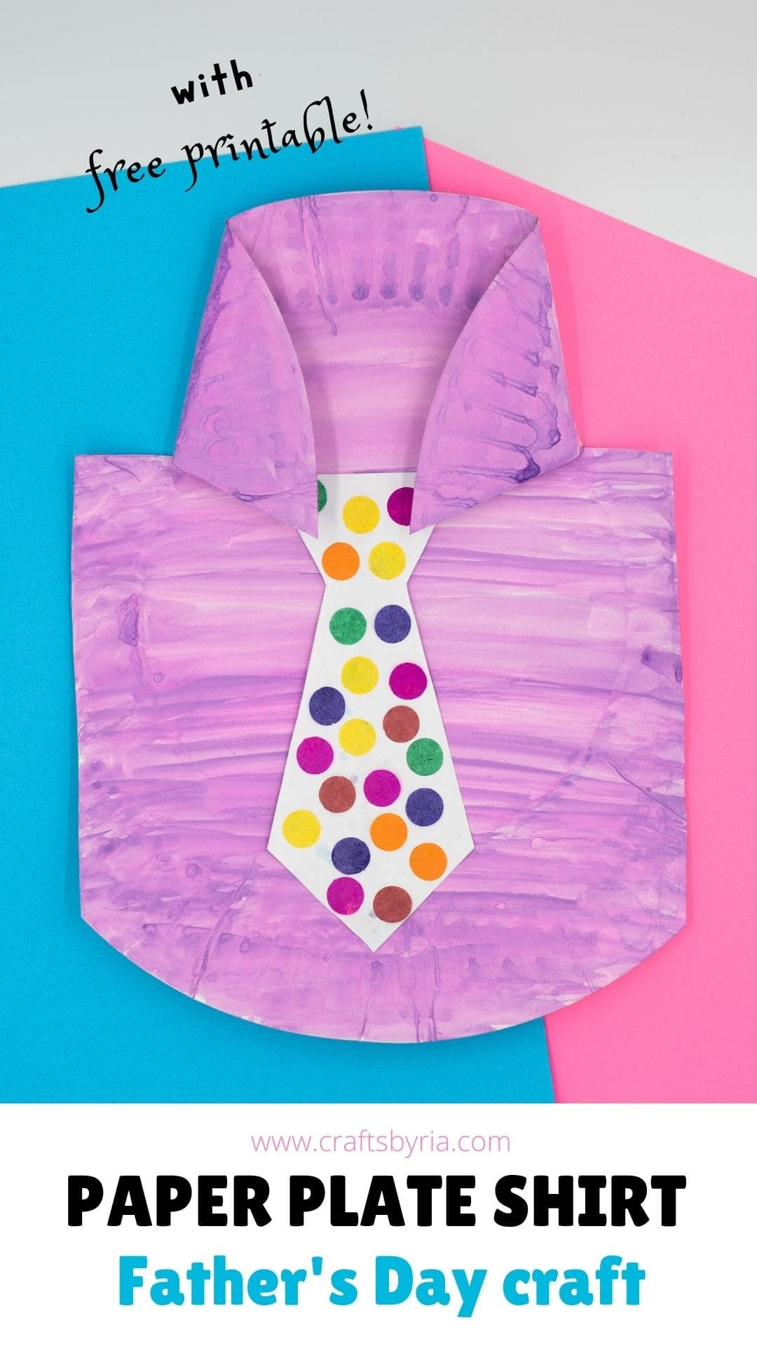 Father s Day Shirt Craft Free Tie Template Crafts By Ria