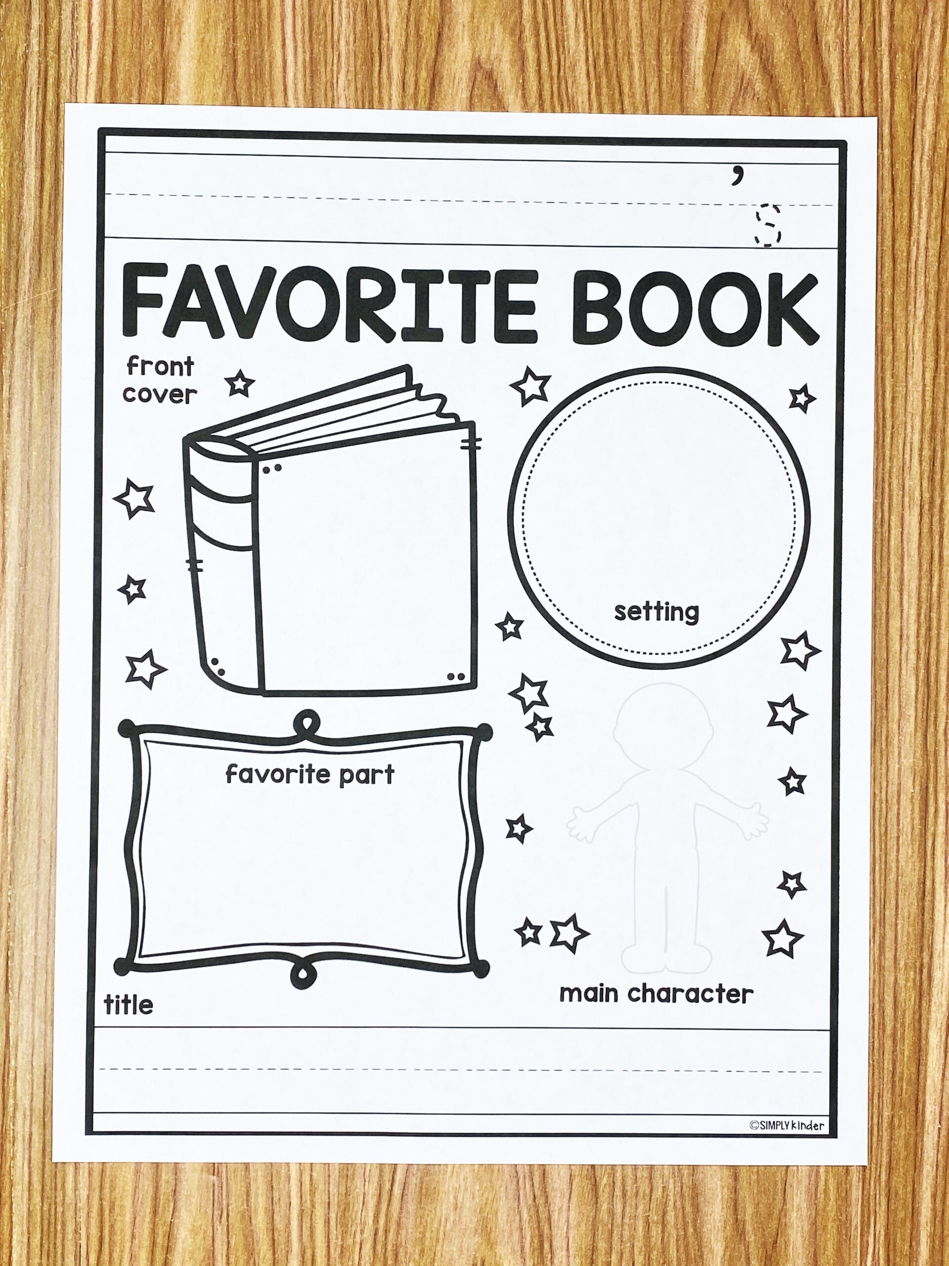 Favorite Book Free Printable Simply Kinder Favorite Book Free Printable Simply Kinder