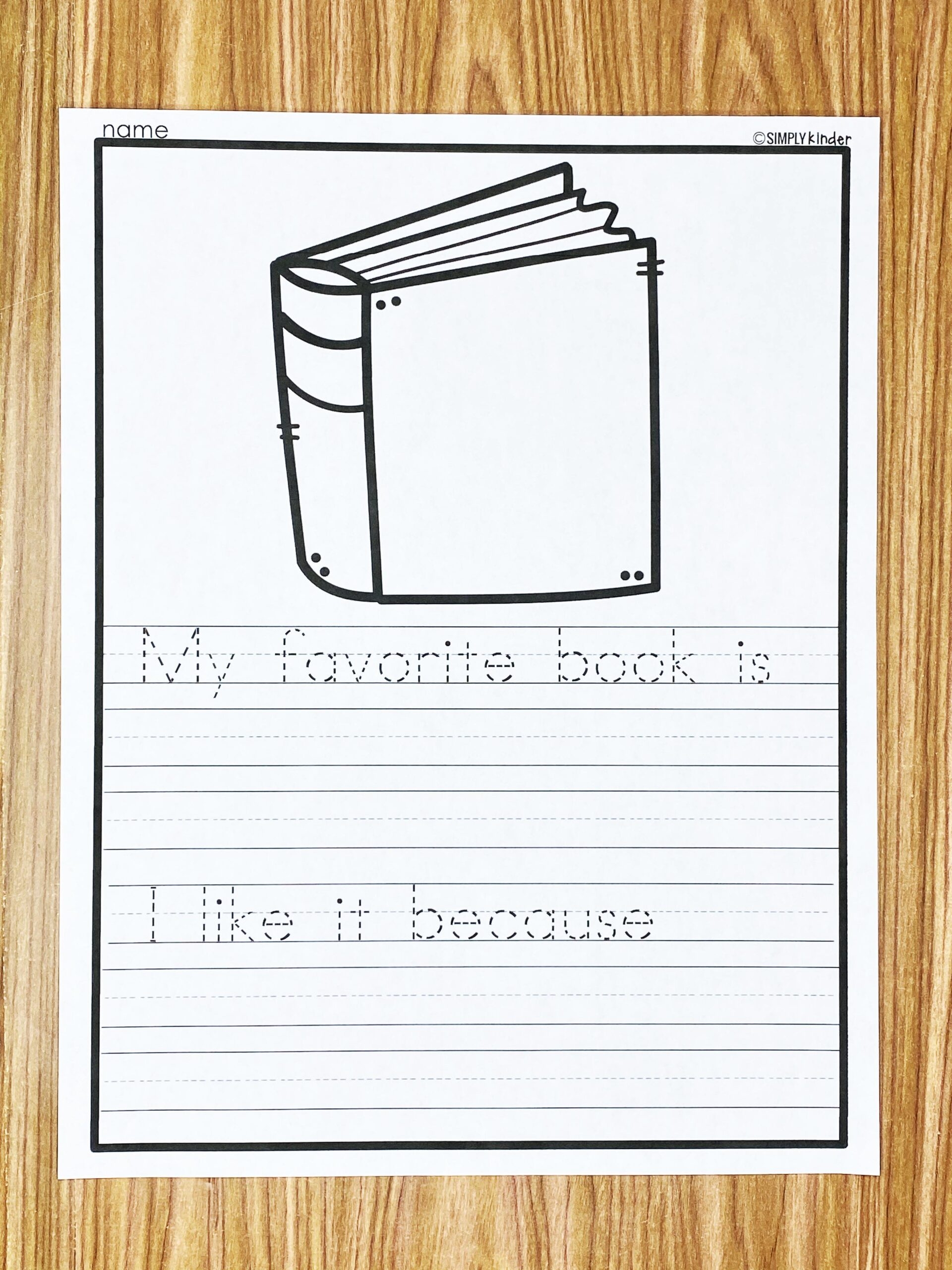 Favorite Book Free Printable Simply Kinder Favorite Book Free Printable Simply Kinder
