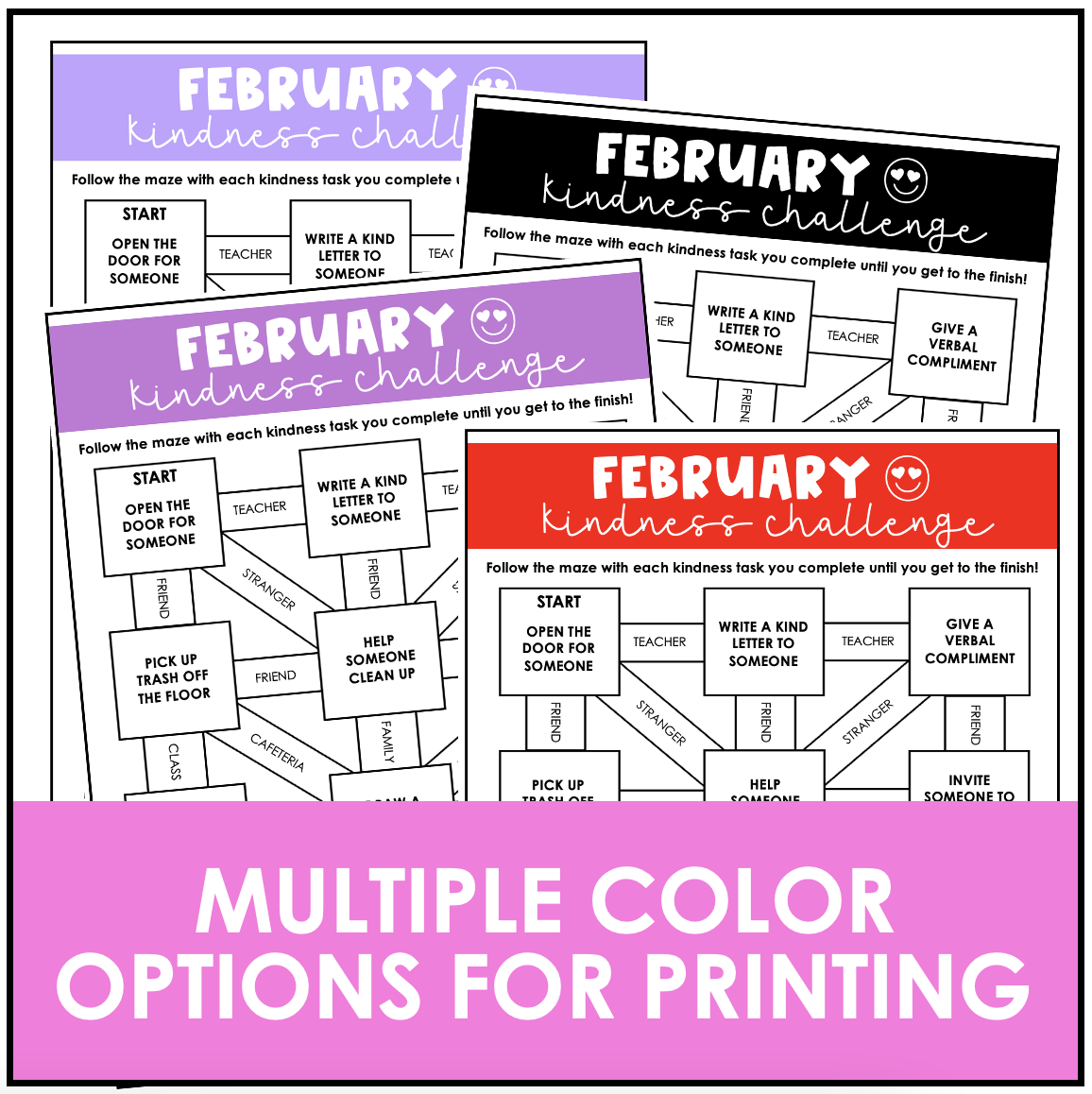 Kindness Maze Worksheet Kindness Maze Worksheet