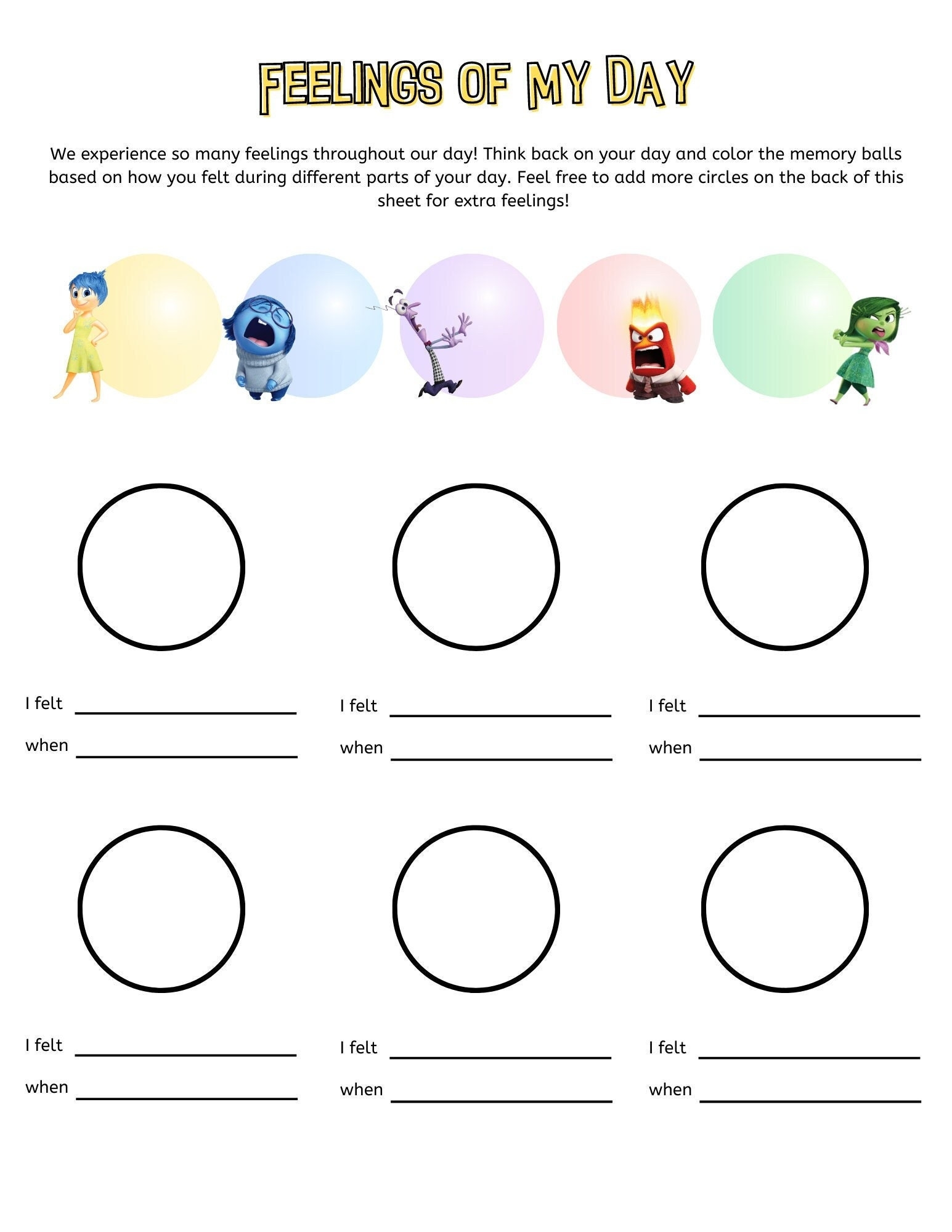 Feelings Of My Day SEL Therapy classroom Worksheet Etsy Feelings Of My Day SEL Therapy classroom Worksheet Etsy