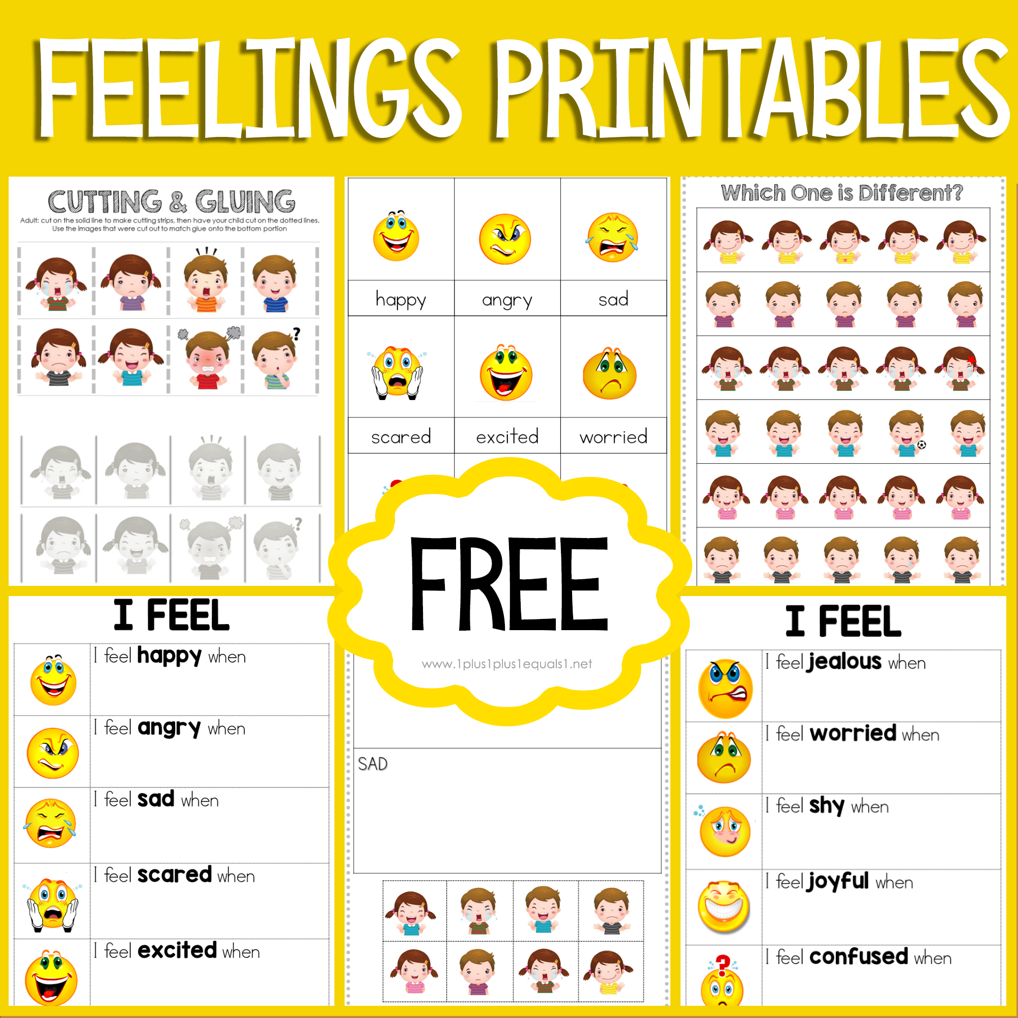 Emotions Free Printable Worksheets Emotions Free Printable Worksheets