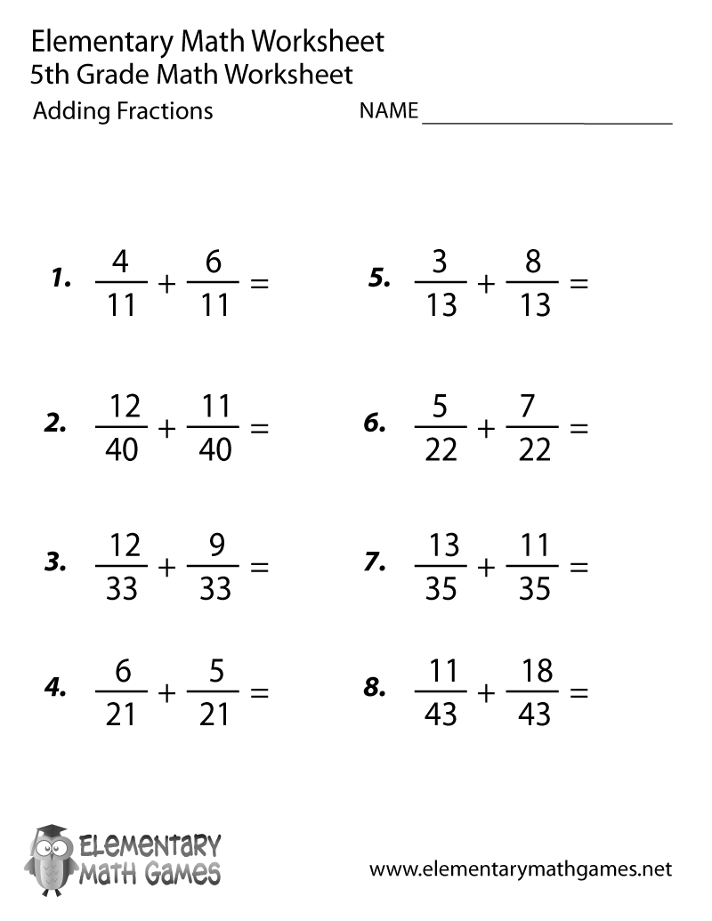5th Grade Math Worksheet Printable 5th Grade Math Worksheet Printable