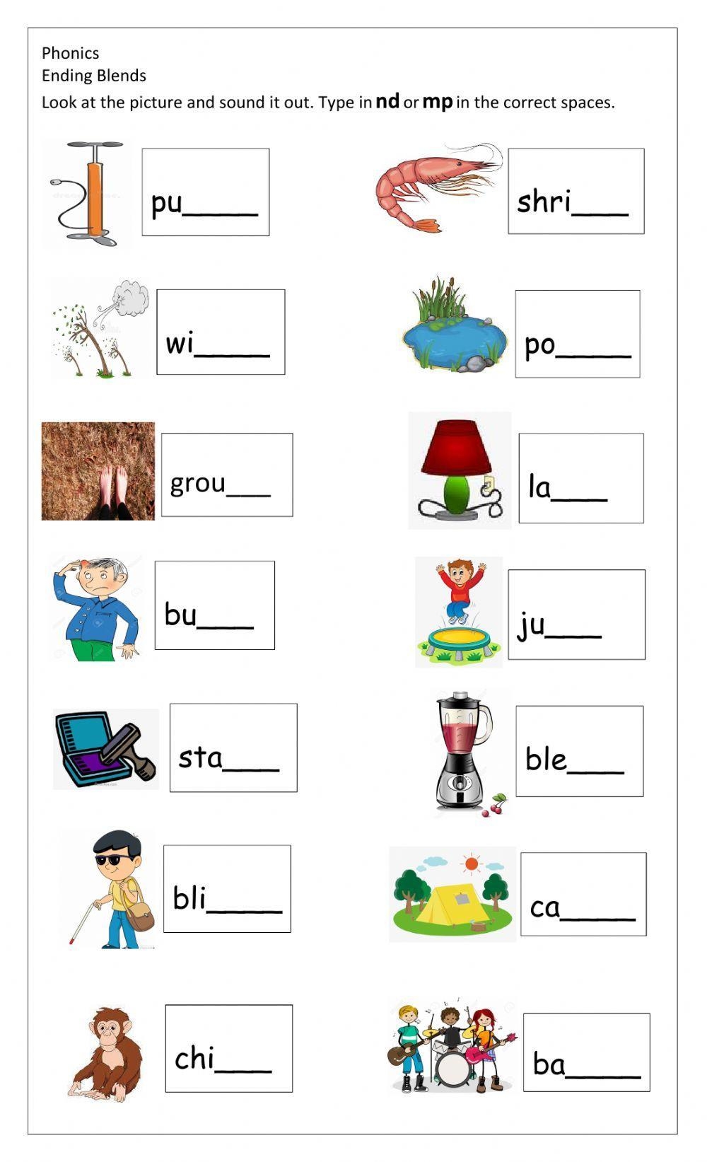 Fill In The Blank Ending Blends Worksheet Have Fun Teaching Worksheets Library Fill In The Blank Ending Blends Worksheet Have Fun Teaching Worksheets Library