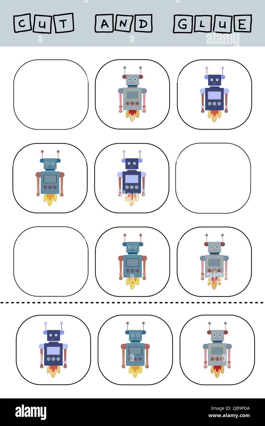 Find A Pair Or Shadow Game With Robots Worksheet For Preschool Kids Kids Activity Sheet Printable Worksheet Stock Photo Alamy Find A Pair Or Shadow Game With Robots Worksheet For Preschool Kids Kids Activity Sheet Printable Worksheet Stock Photo Alamy