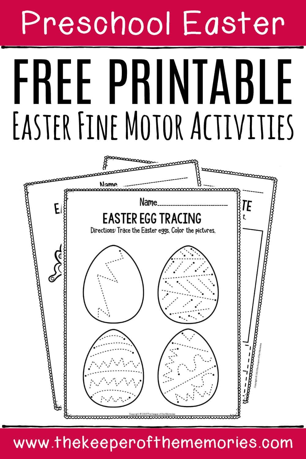 Fine Motor Printable Easter Activity Sheets The Keeper Of The Memories