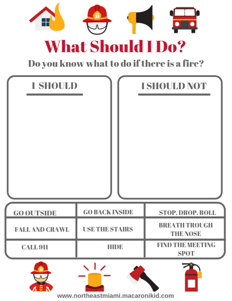 Fire Safety Focused Worksheets For Kids TeachersMag Worksheets Library