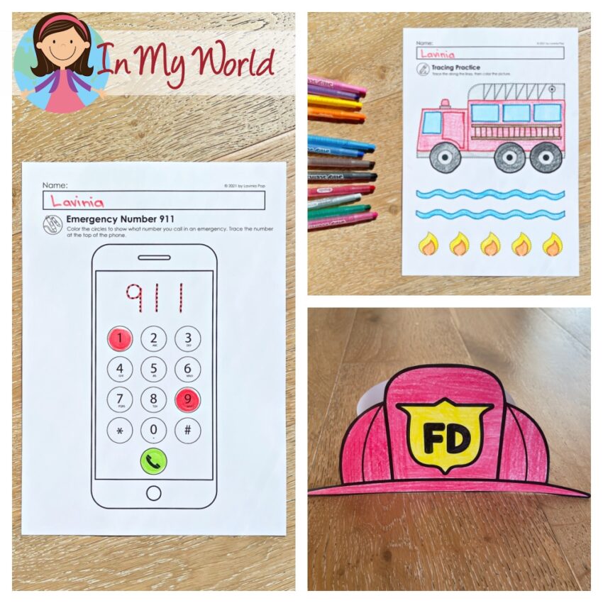 Fire Safety U0026 Firefighter Worksheets For Kindergarten In My World