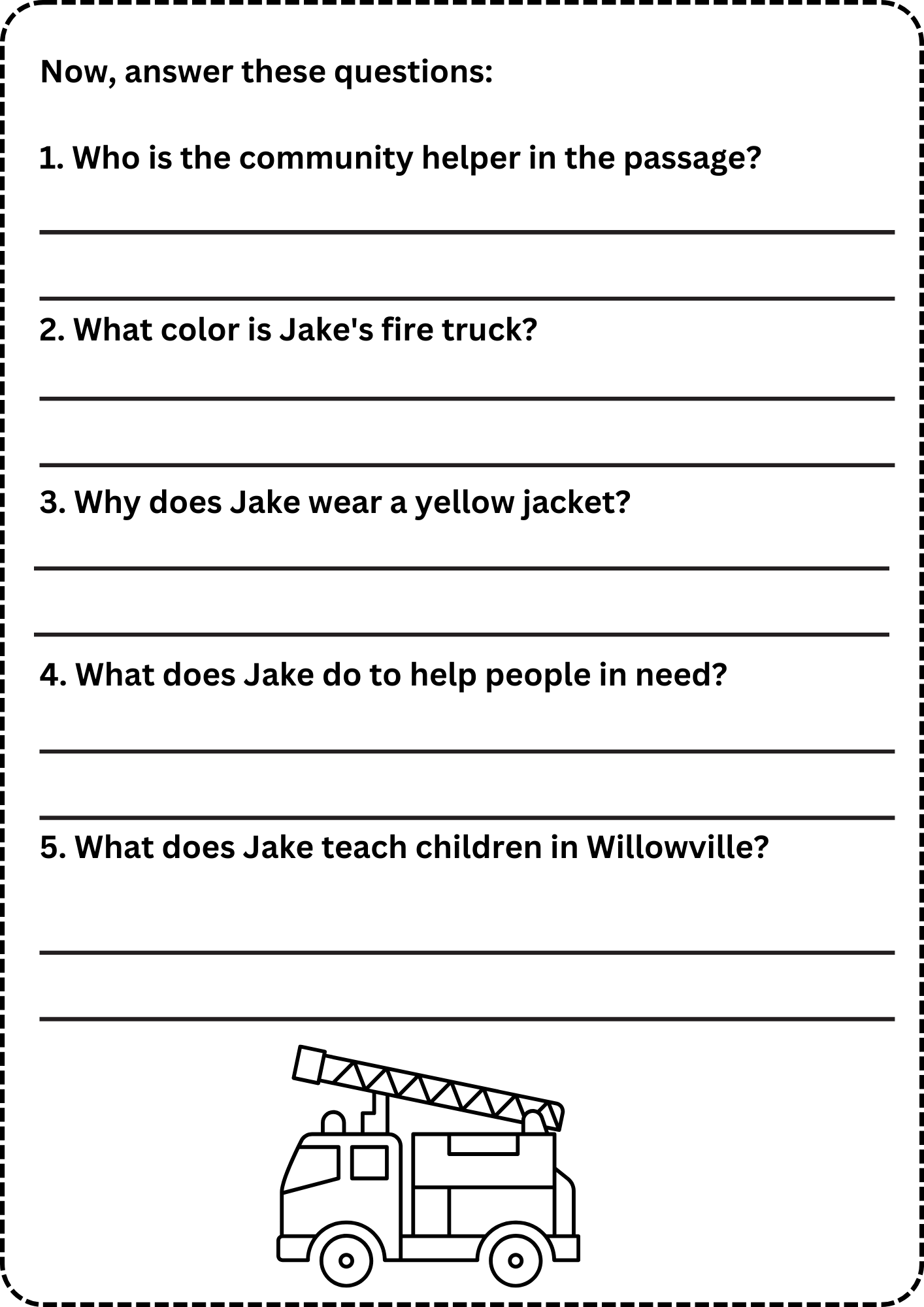 Free Printable Firefighter Worksheets Preschool