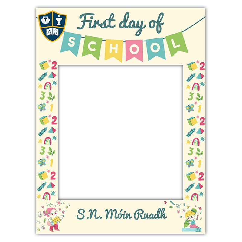 First Day Of School Frame Rainbow