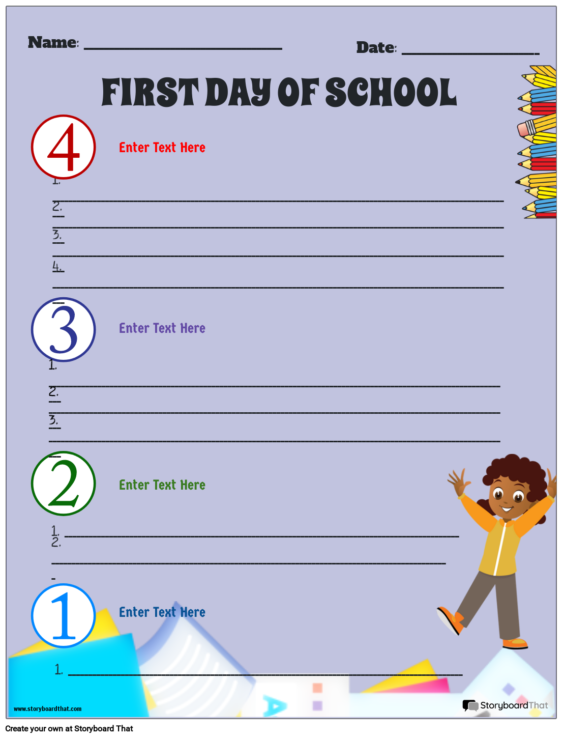 First Day Of School Templates 2025 Storyboard That First Day Of School Templates 2025 Storyboard That