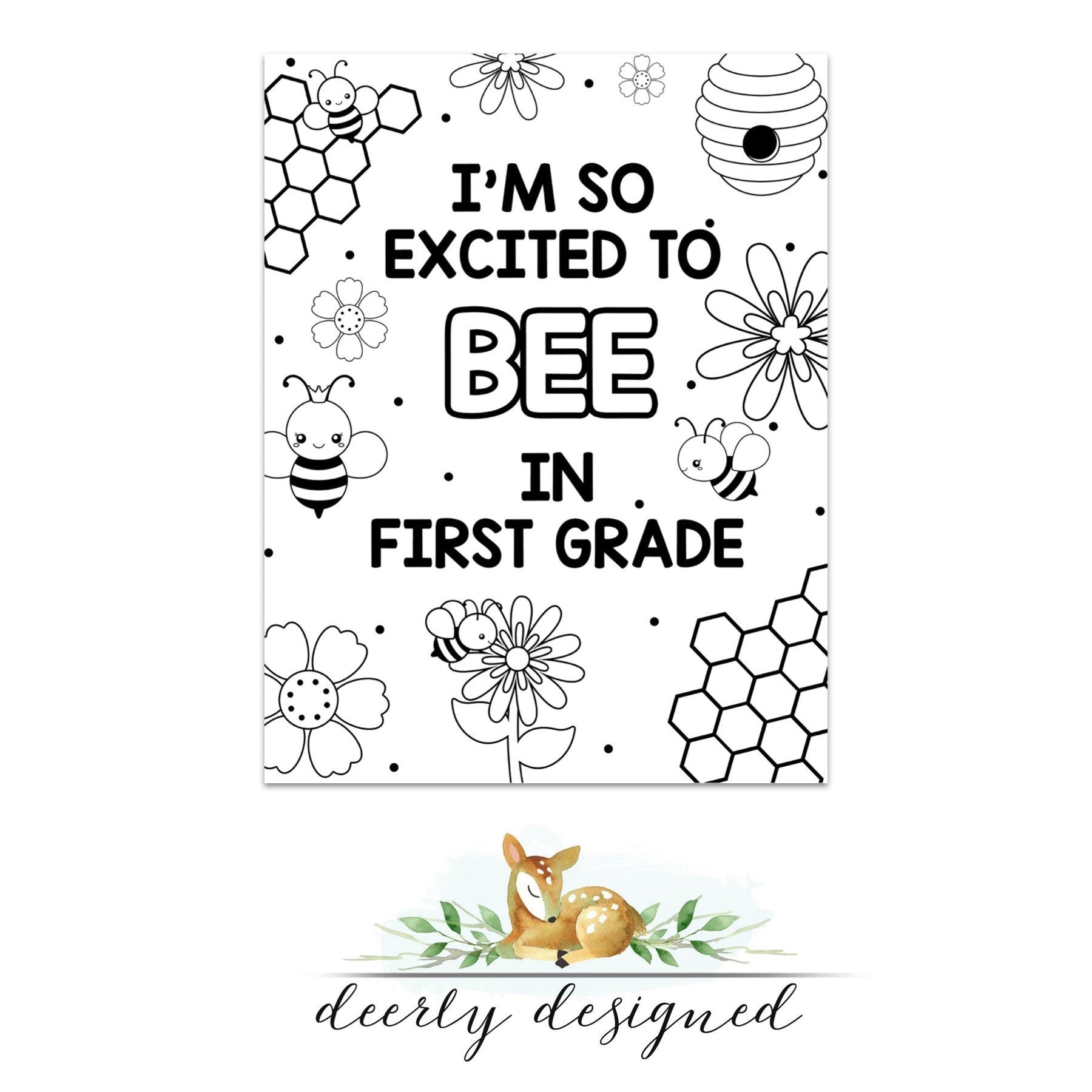 First Grade First Day Activities Coloring Page BEE Theme Instant Download Printable Coloring Sheet Colorable Bee Coloring Page Etsy First Grade First Day Activities Coloring Page BEE Theme Instant Download Printable Coloring Sheet Colorable Bee Coloring Page Etsy