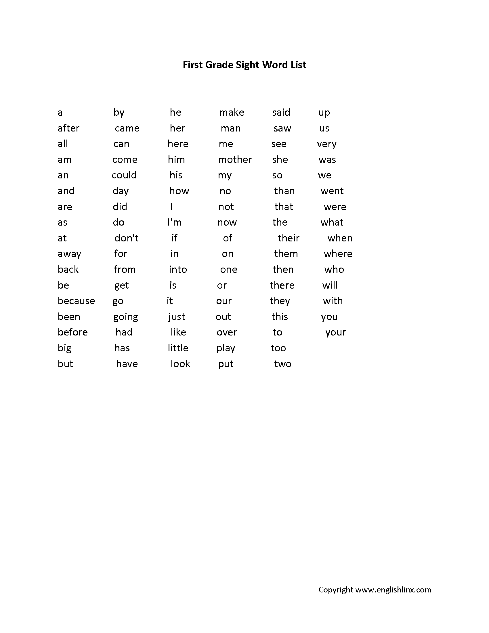 First Grade Spelling Worksheets First Grade Spelling List Worksheets First Grade Spelling Worksheets First Grade Spelling List Worksheets