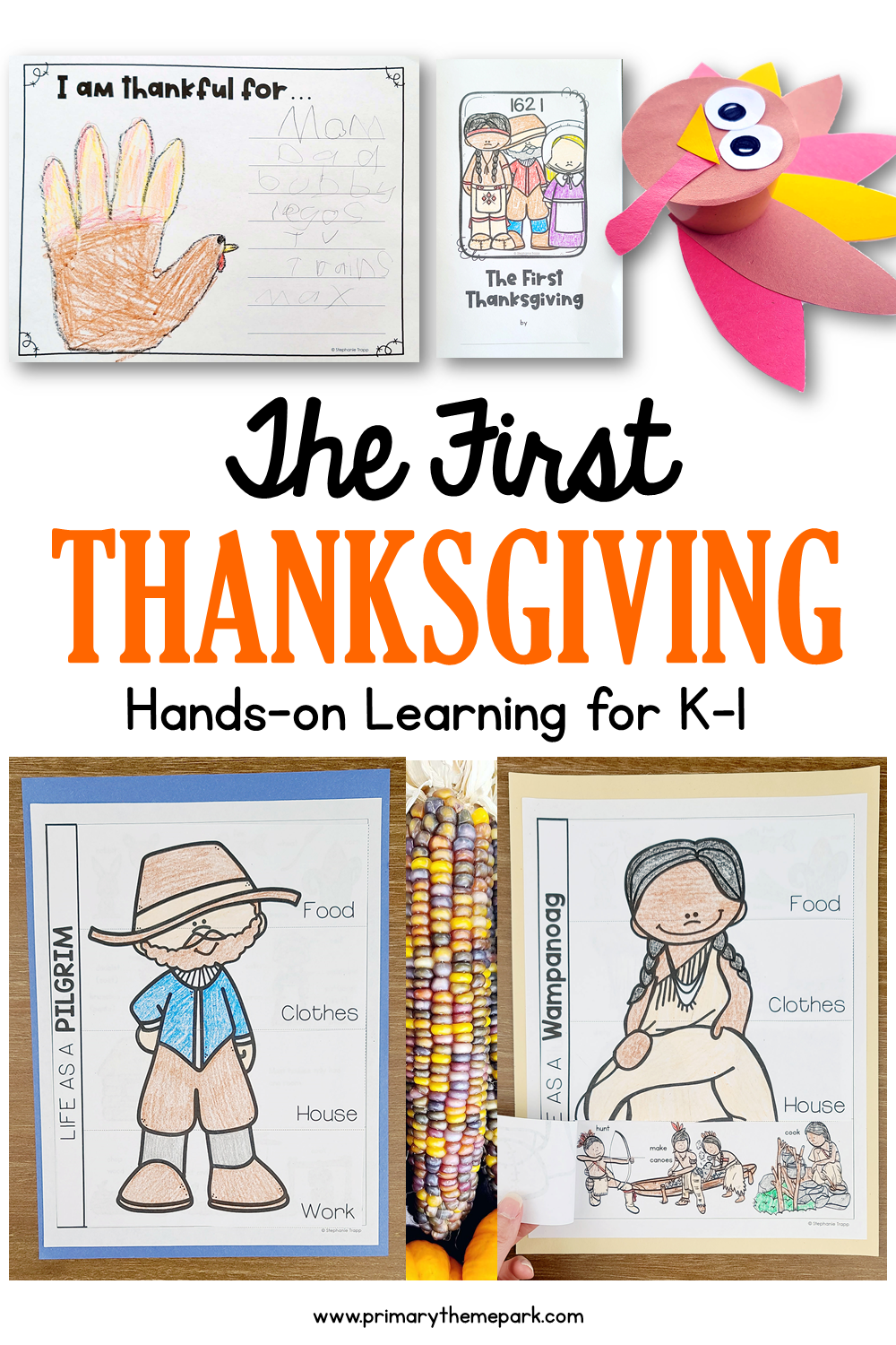 First Thanksgiving Unit For Kindergarten And First Grade Primary Theme Park