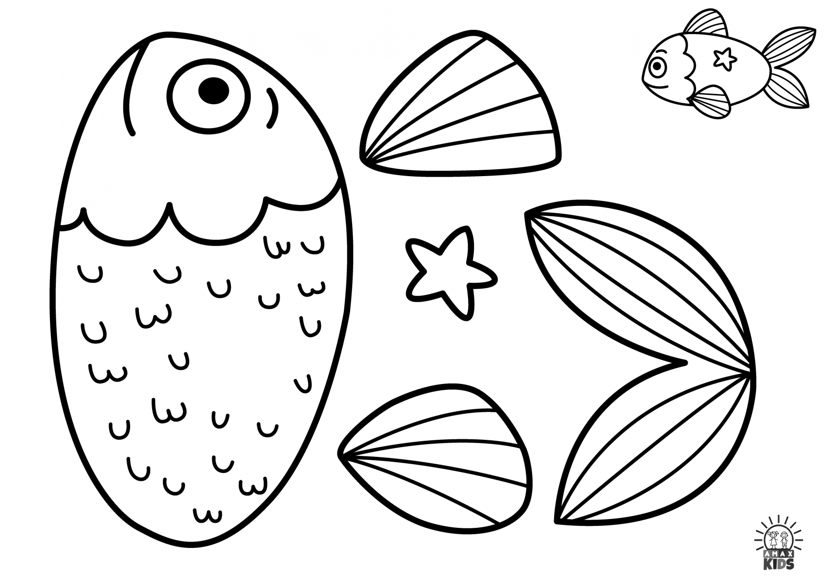Fish Coloring Pages And Fish Paper Craft For Kids Amax Kids Fish Coloring Pages And Fish Paper Craft For Kids Amax Kids