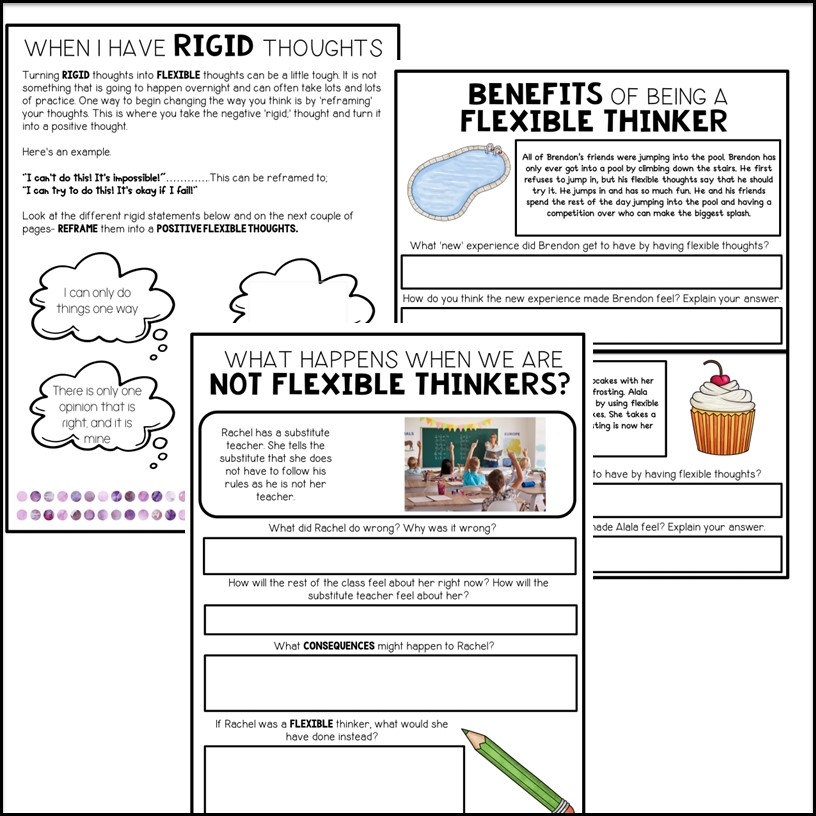 Flexible Thinking Activities For Social Awareness Social Skills SEL Pragmatics Classful