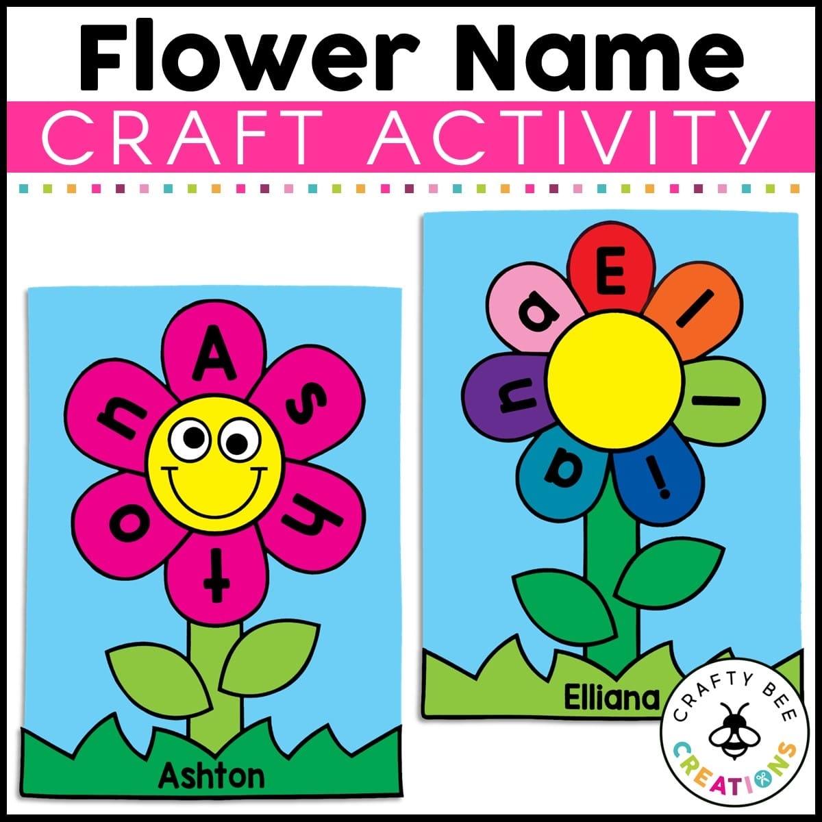 Flower Name Craft Activity Crafty Bee Creations Flower Name Craft Activity Crafty Bee Creations