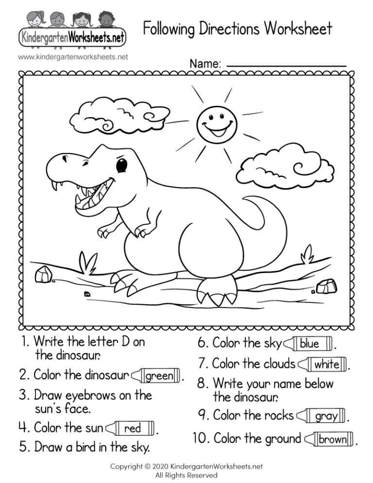Following Directions Worksheet Free Printable Digital U0026 PDF