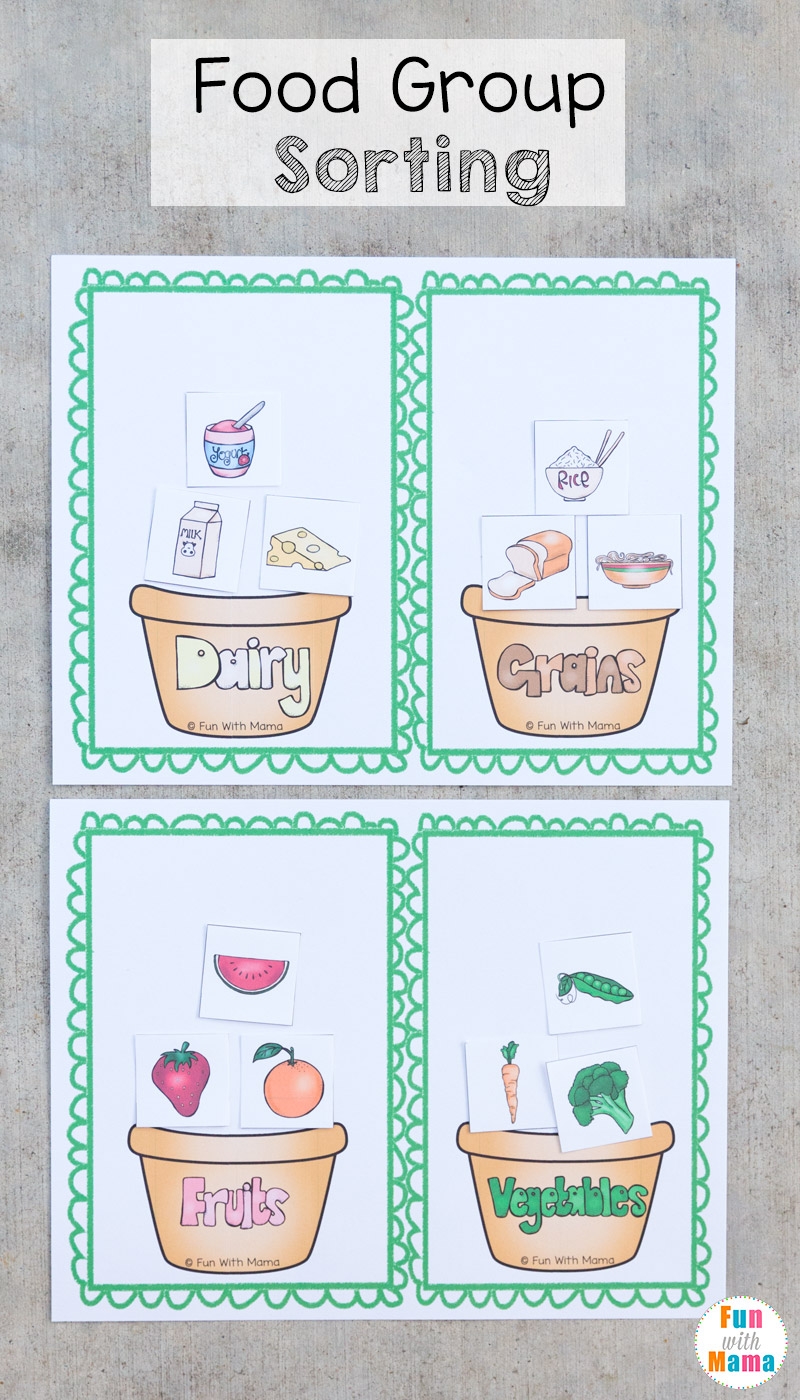 Food Groups Preschool Activity Pack Fun With Mama