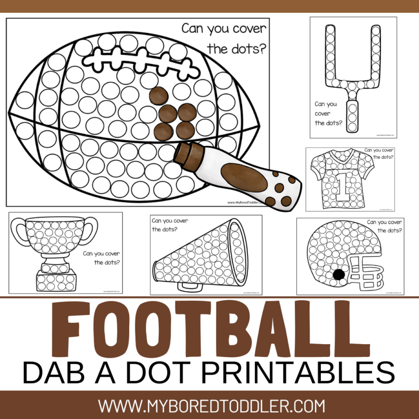 FOOTBALL DAB A DOT PRINTABLES DO A DOT TODDLER PRESCHOOL FINE