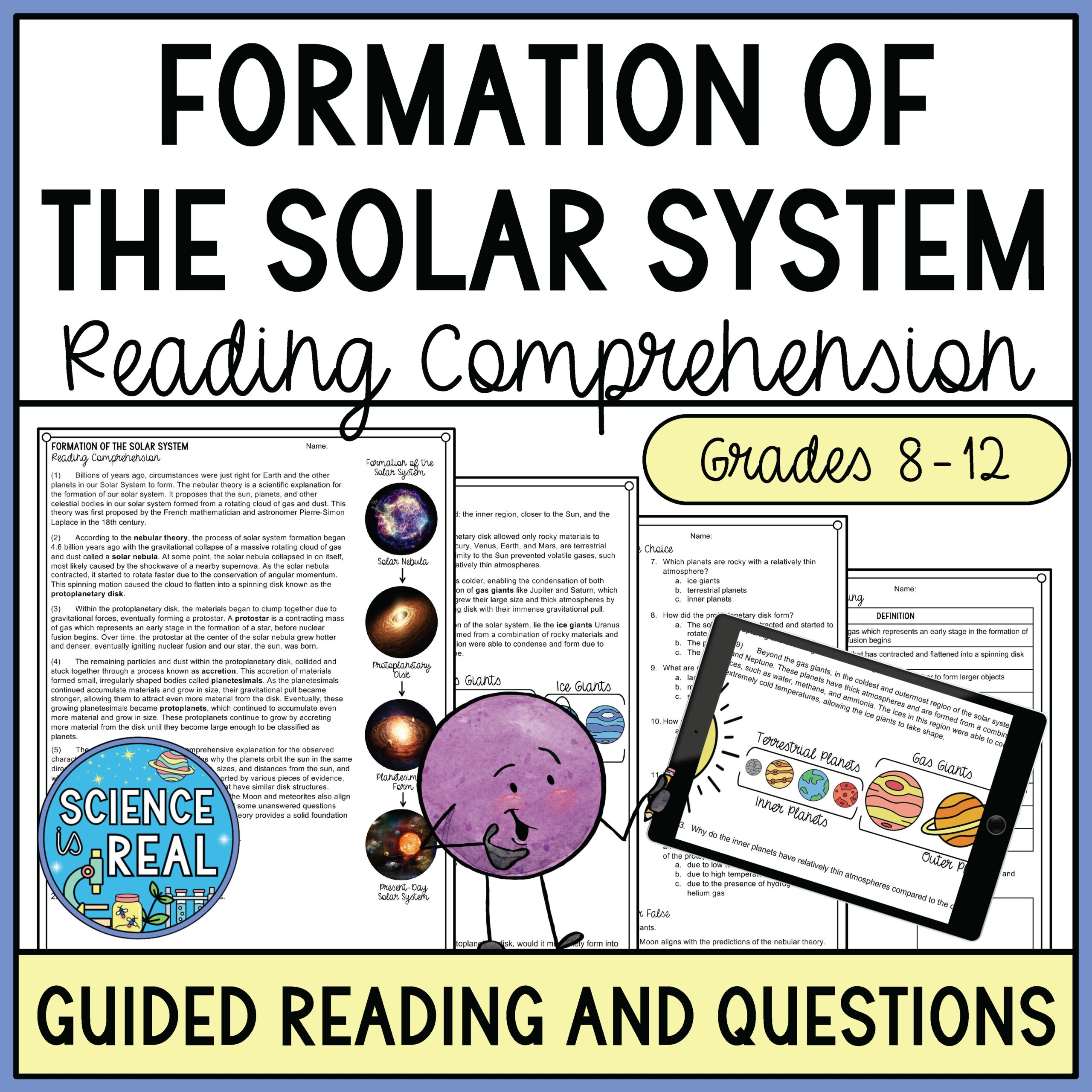 Formation Of The Solar System Reading Comprehension Classful Formation Of The Solar System Reading Comprehension Classful