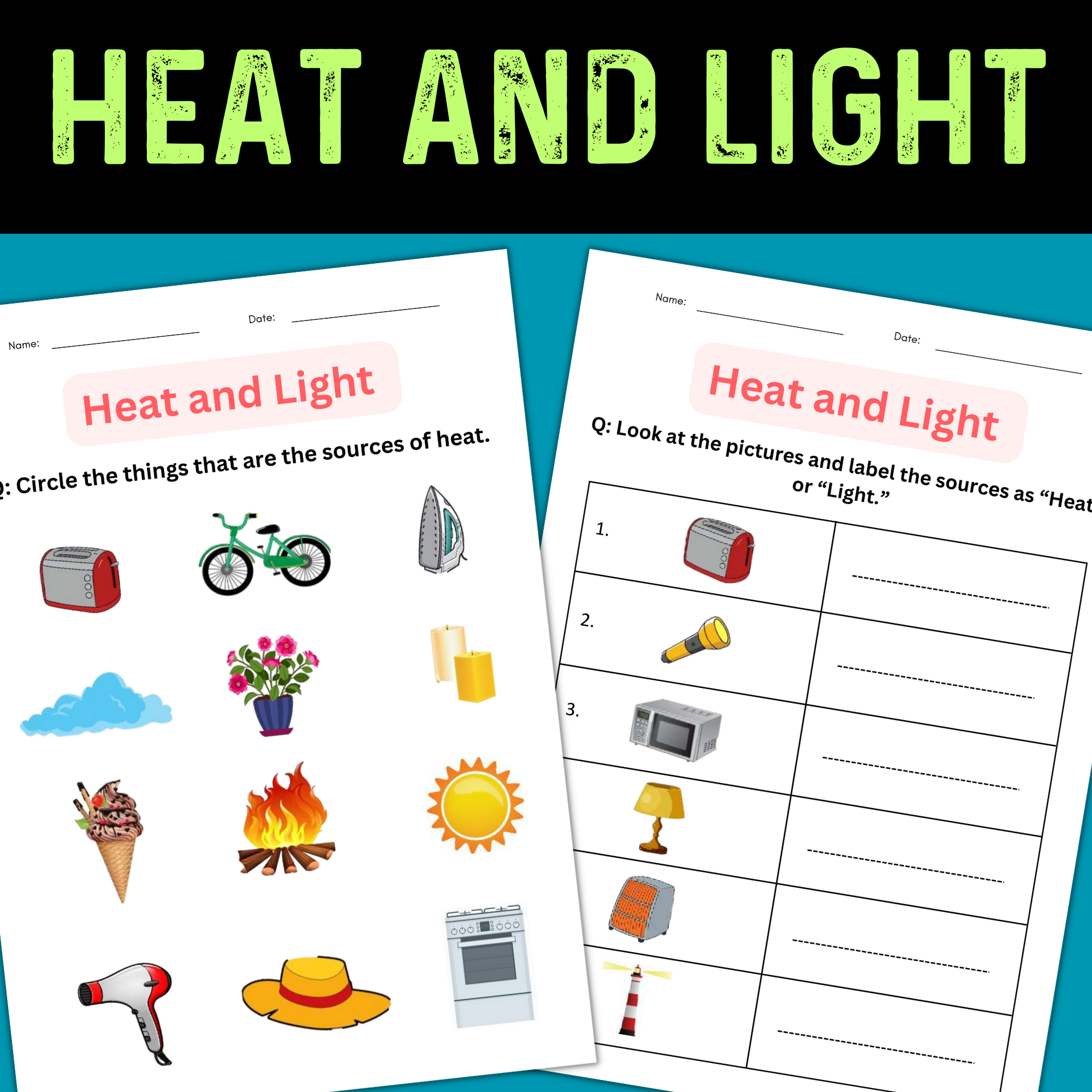 Forms Of Energy Set With Heat And Light Activities For 1st 2nd 3rd Grade Made By Teachers Forms Of Energy Set With Heat And Light Activities For 1st 2nd 3rd Grade Made By Teachers