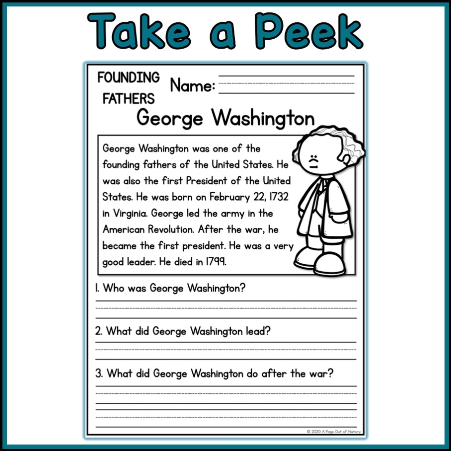 Founding Fathers Social Studies Reading Comprehension Passages K 2 Worksheets Library Founding Fathers Social Studies Reading Comprehension Passages K 2 Worksheets Library