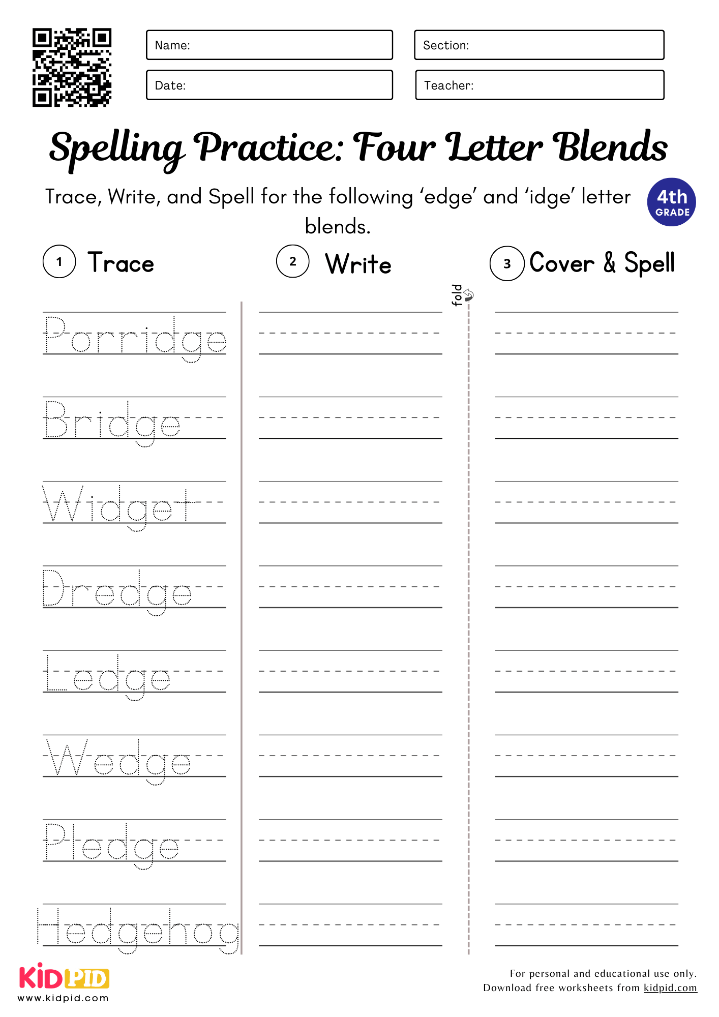 Four Letter Blends Worksheet For Grade 4 Kidpid Four Letter Blends Worksheet For Grade 4 Kidpid