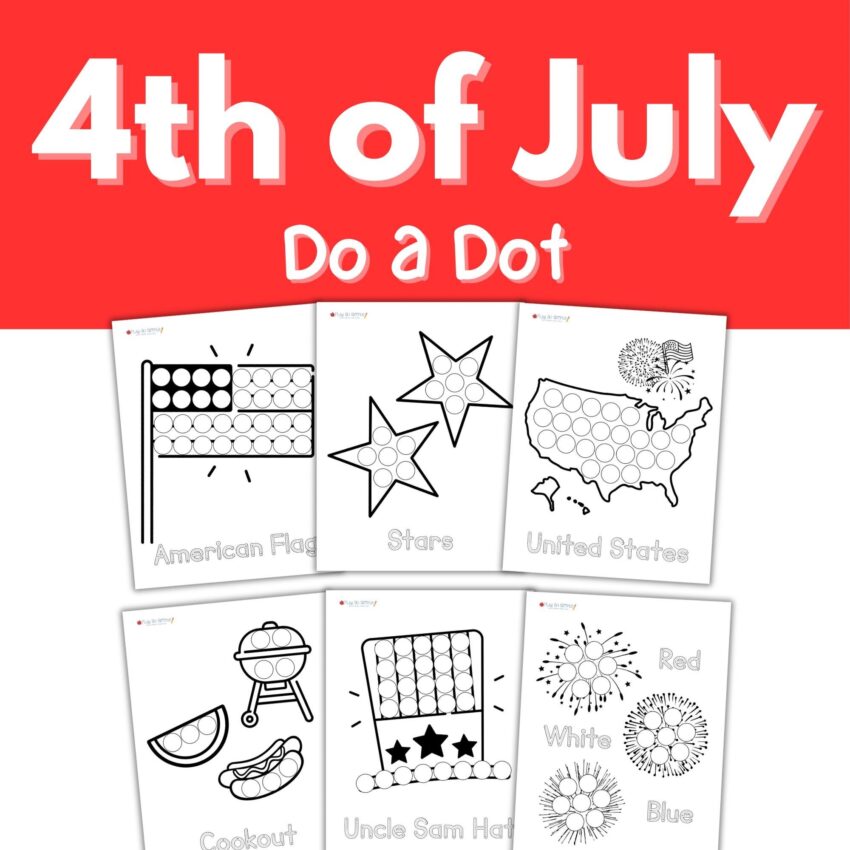Fourth Of July Activity Dot Printables 4th Of July Dot Marker Fourth Of July Preschool Summer Dot Sticker Activities Patriotic USA Flag Etsy