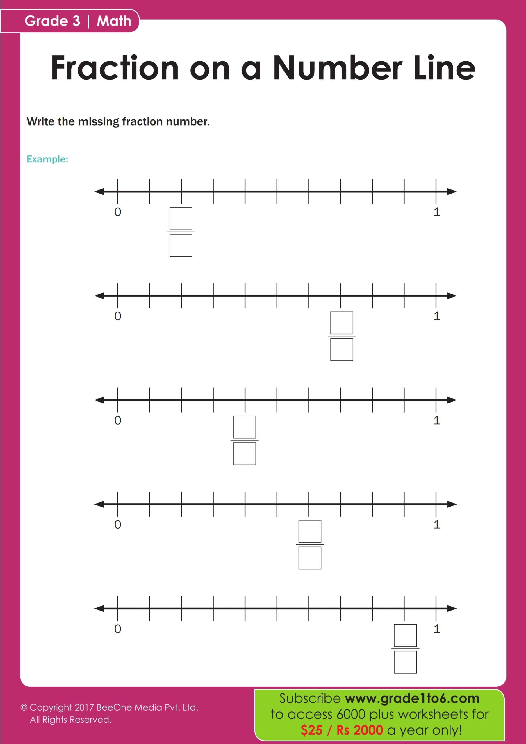Fractions On A Number Line Worksheet Free PDF Fractions On A Number Line Worksheet Free PDF