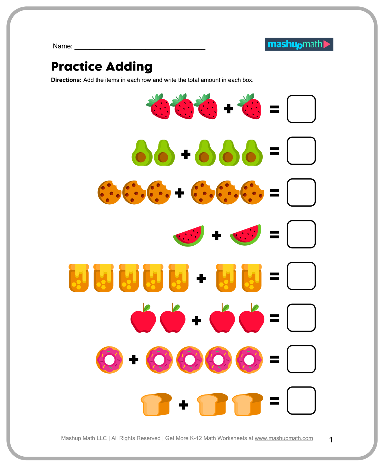 Fun First Grade Math Worksheets Printable