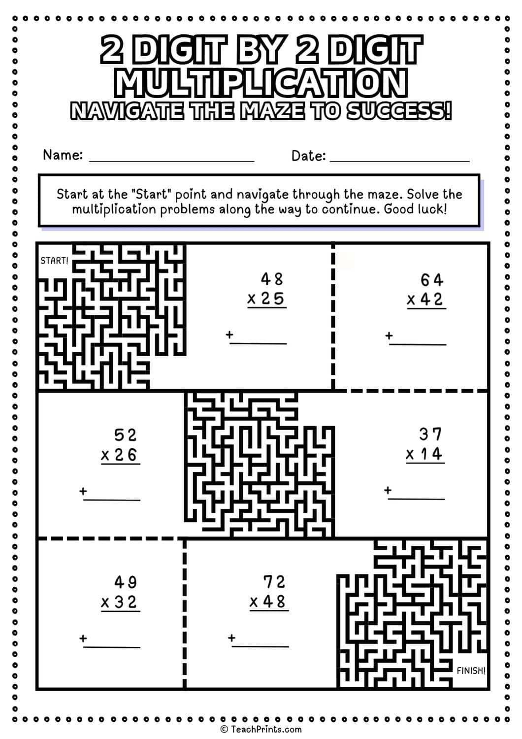 Free 2 Digit By 2 Digit Multiplication Worksheets Teach Prints Free 2 Digit By 2 Digit Multiplication Worksheets Teach Prints