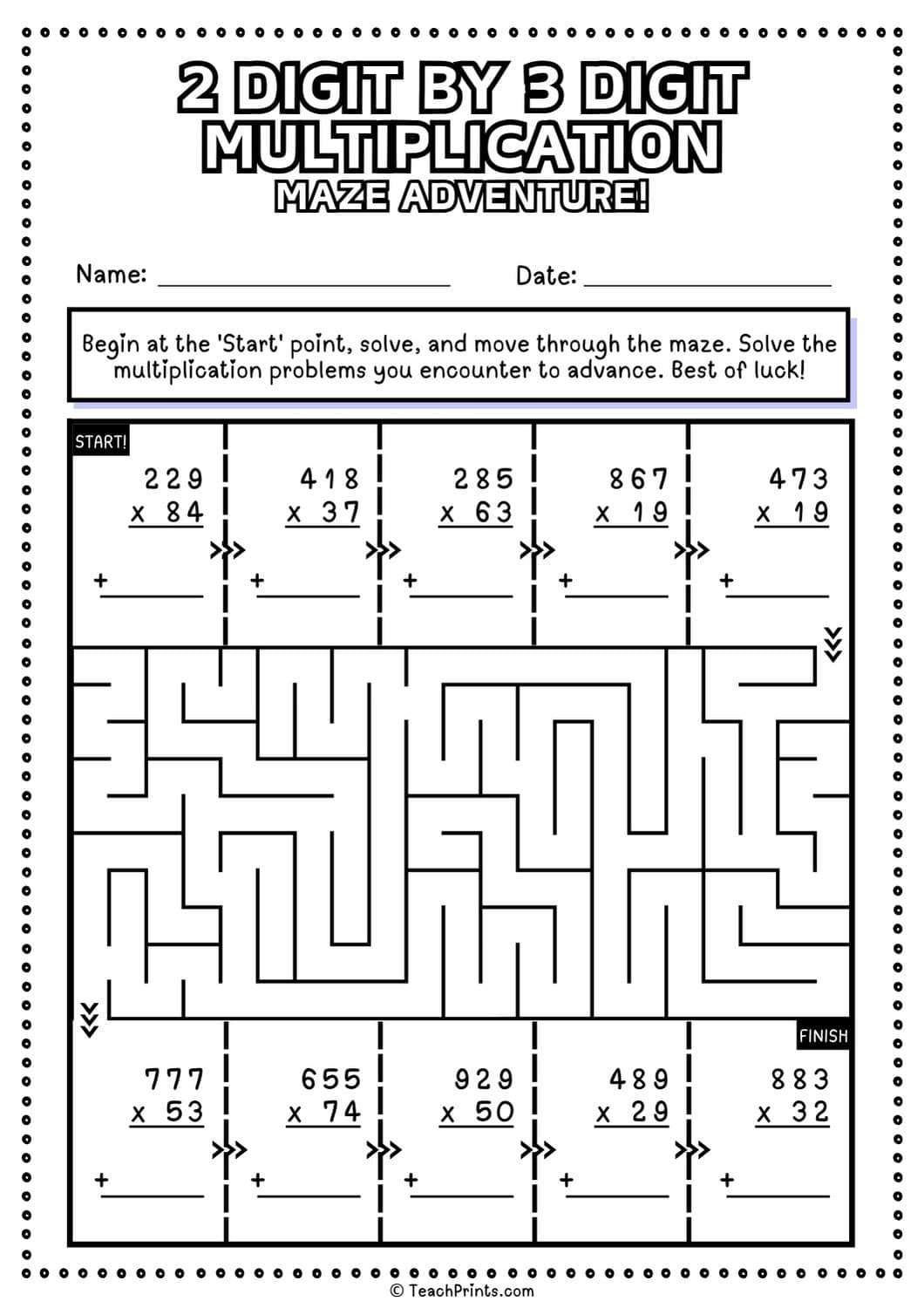 Free 2 Digit By 3 Digit Multiplication Worksheets Teach Prints Free 2 Digit By 3 Digit Multiplication Worksheets Teach Prints