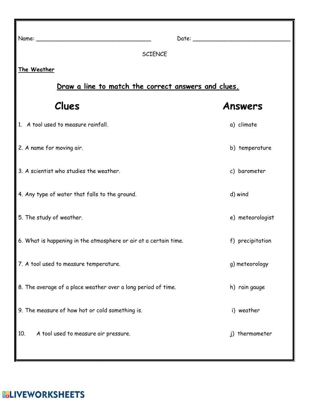 Free 4th Grade Weather Worksheet Download Free 4th Grade Weather Worksheet Png Images Free Worksheets On Clipart Library