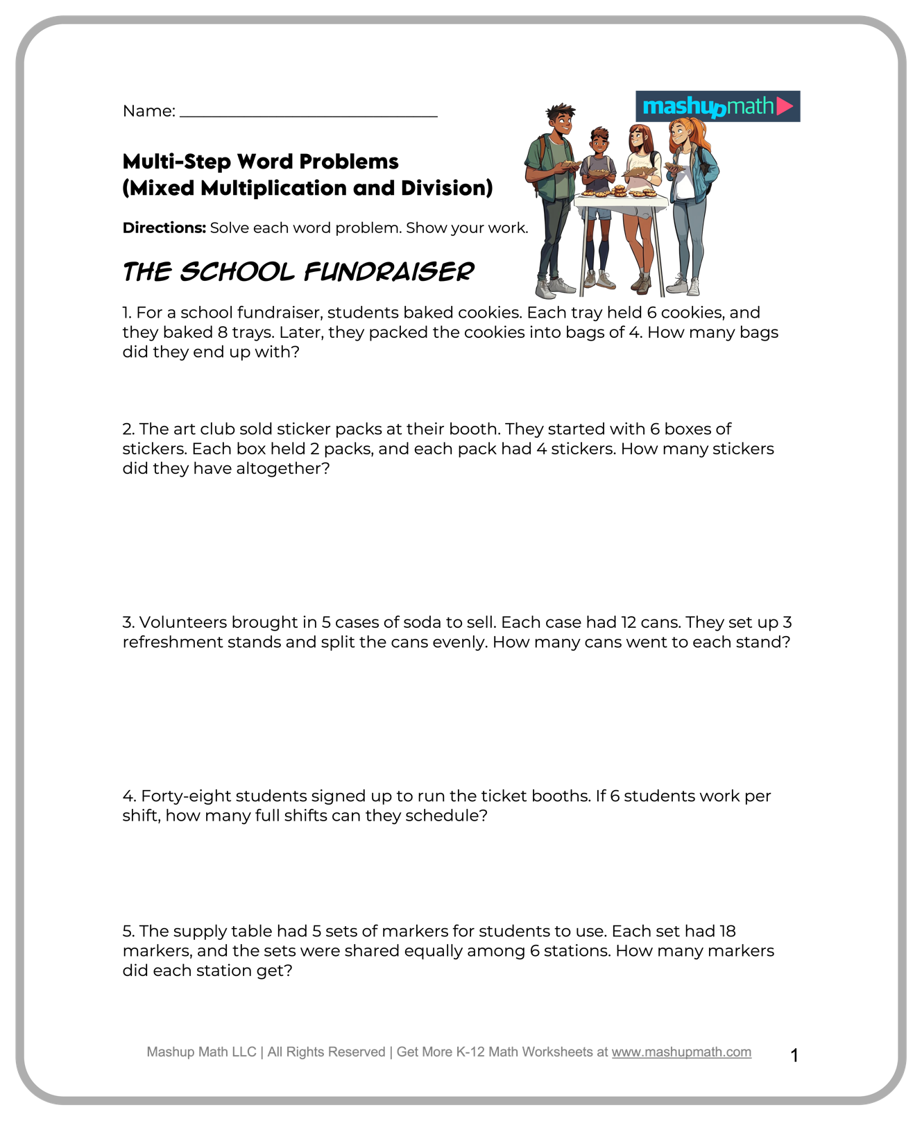 Free 6th Grade Math Worksheets Printable W Answers Mashup Math Free 6th Grade Math Worksheets Printable W Answers Mashup Math