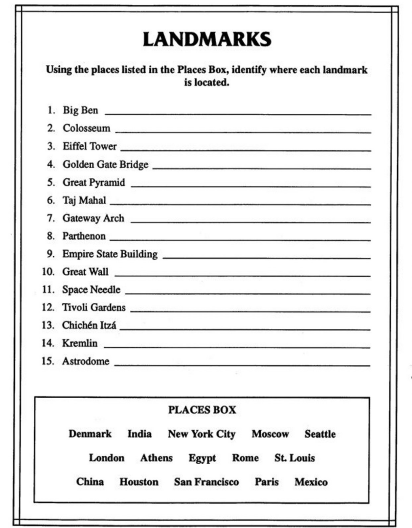Free 7th Grade Social Studies Printable Worksheet Download Free