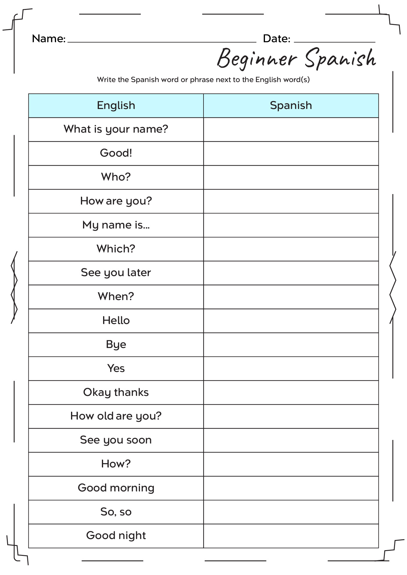 Free 9th Grade Spanish Worksheet Download Free 9th Grade Spanish Worksheet Png Images Free Worksheets On Clipart Library