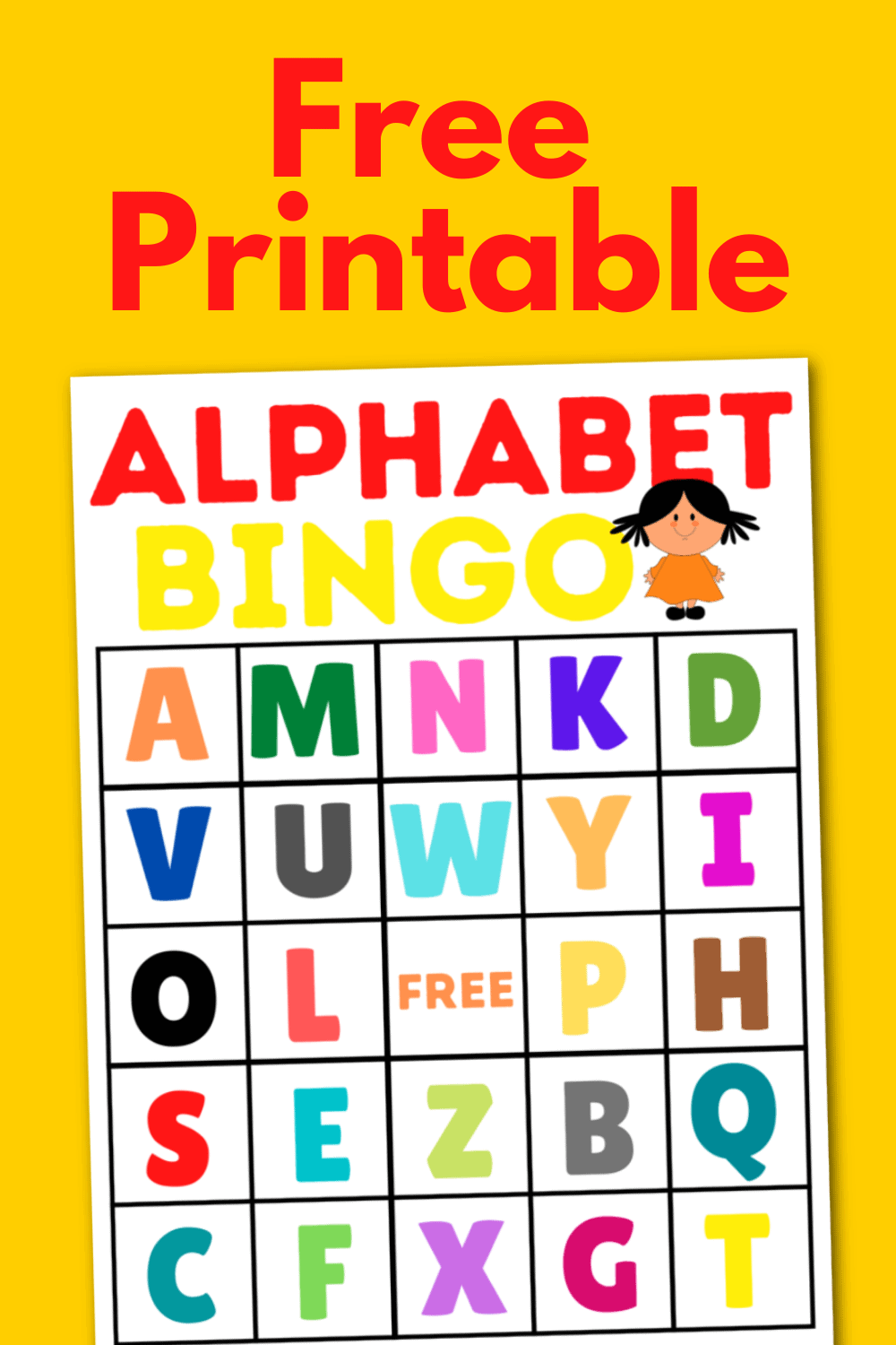 Free Alphabet Bingo Printable Game For Kids