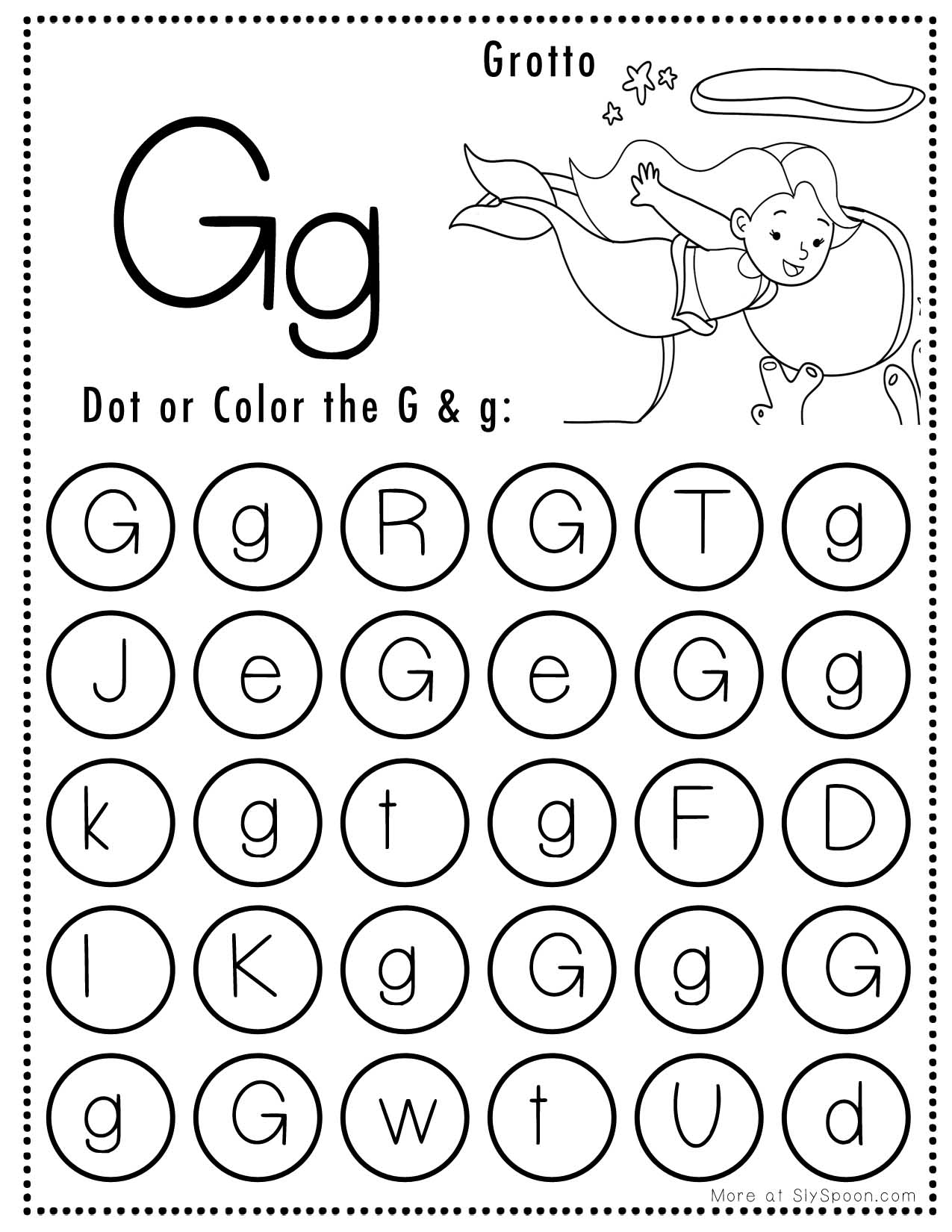 Free Alphabet Do A Dot Printables Worksheets Letter G Mermaid Themed Sly Spoon Free Alphabet Do A Dot Printables Worksheets Letter G Mermaid Themed Sly Spoon