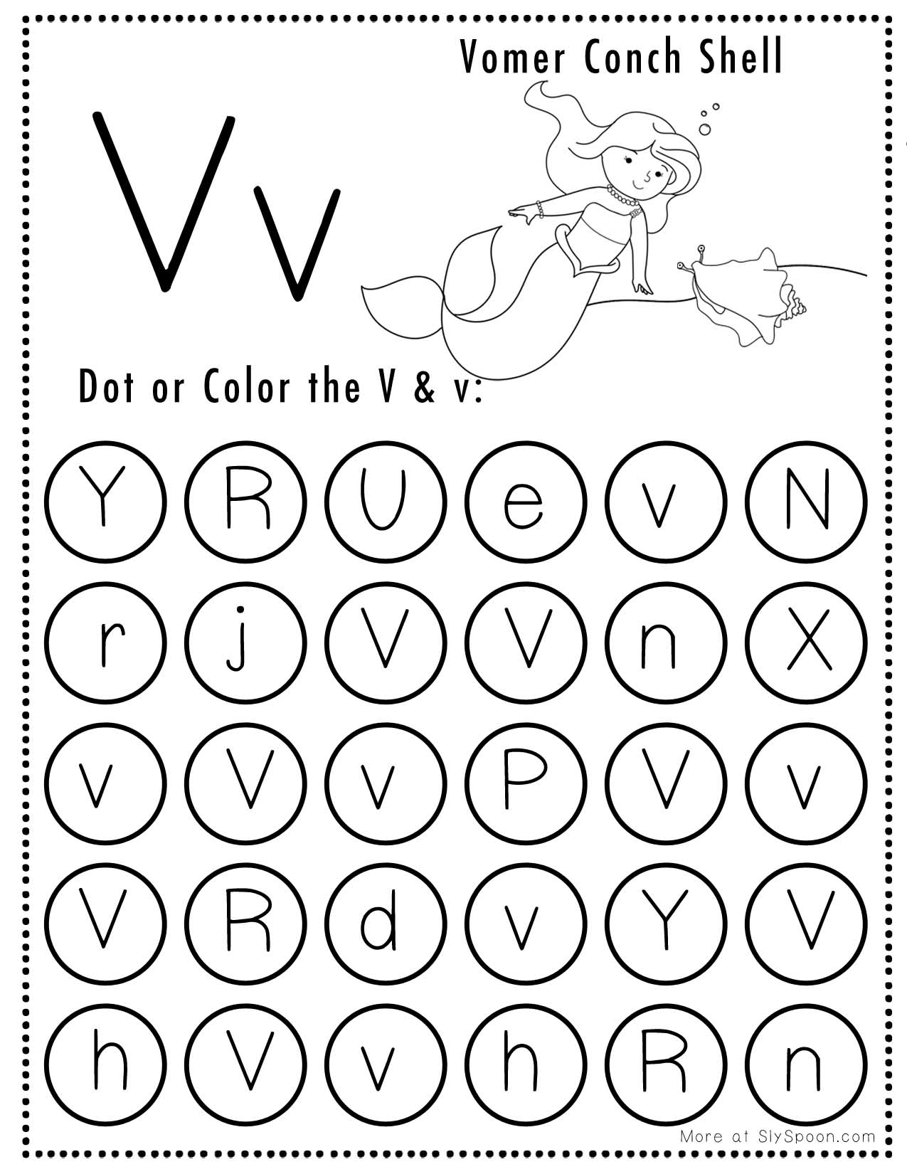 Free Alphabet Do A Dot Printables Worksheets Letter V Mermaid Themed Sly Spoon Free Alphabet Do A Dot Printables Worksheets Letter V Mermaid Themed Sly Spoon