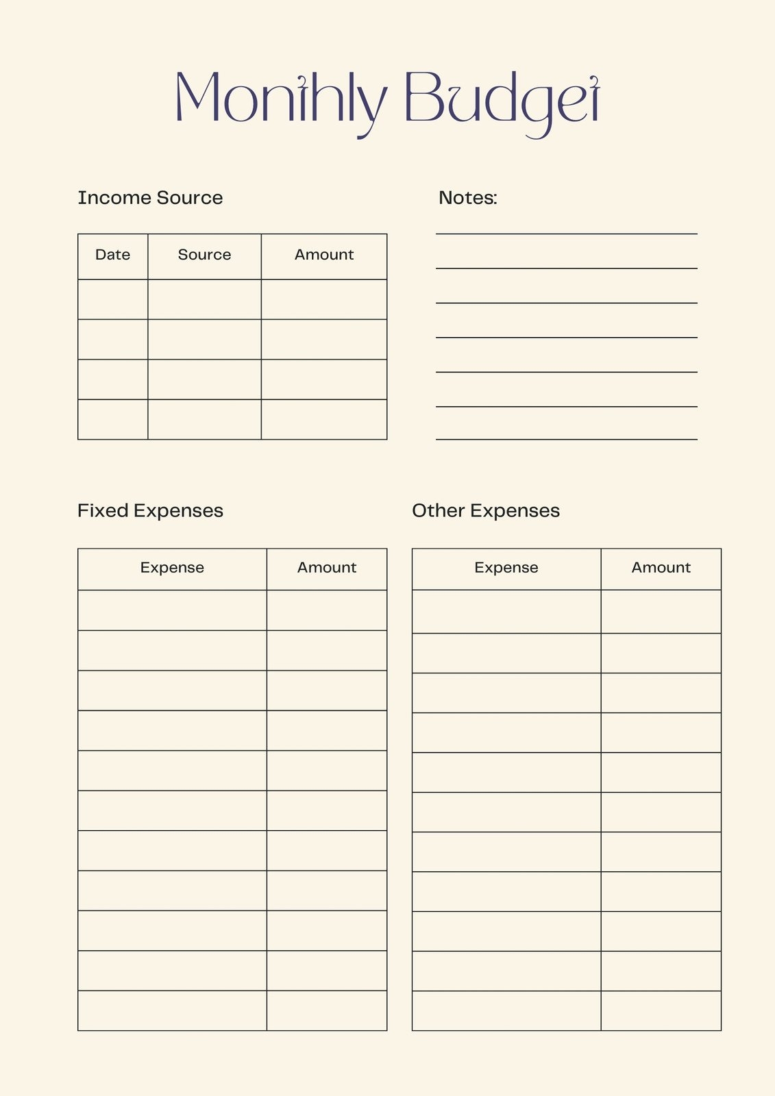 Free And Customizable Budget Templates Free And Customizable Budget Templates