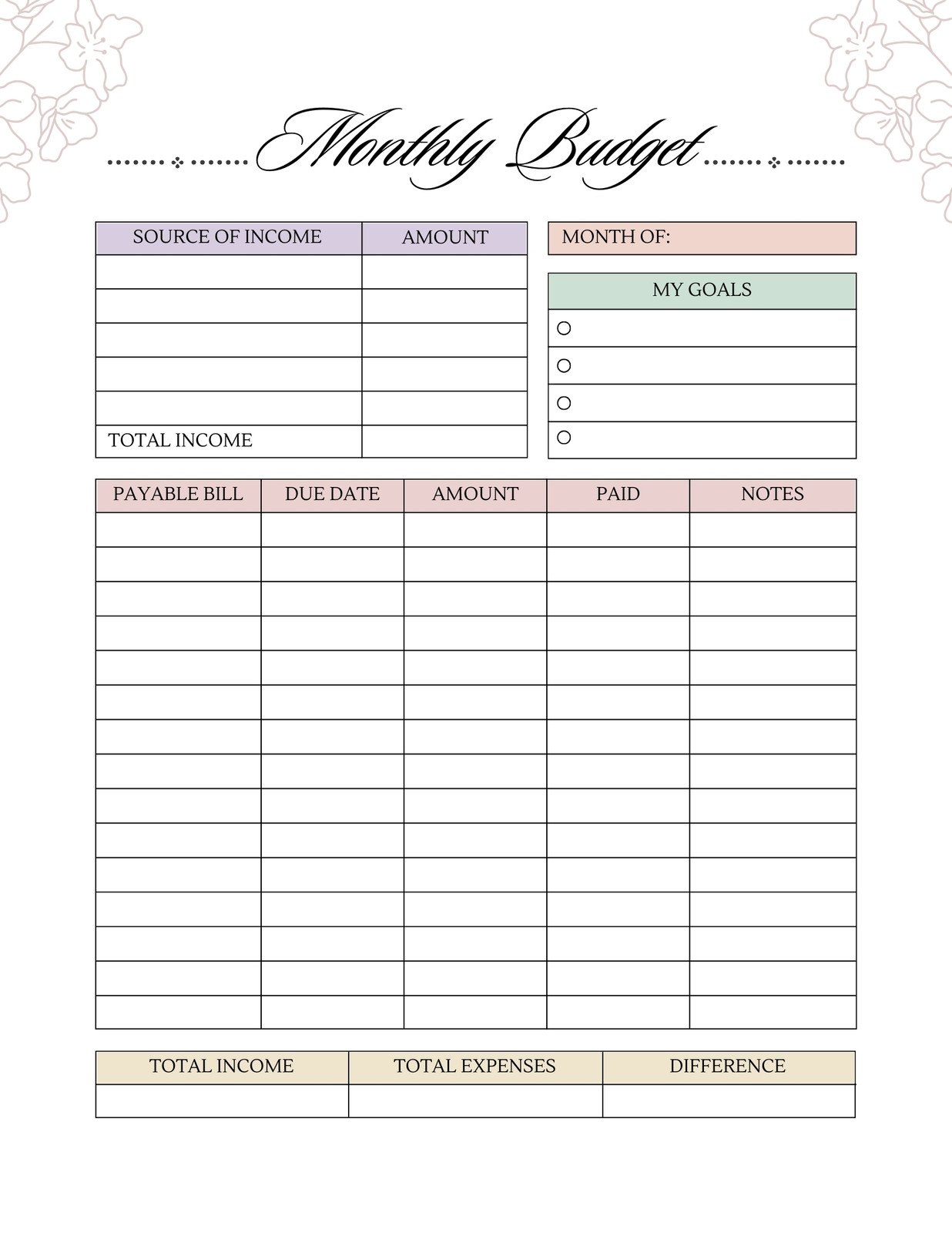 Free And Customizable Budget Templates Free And Customizable Budget Templates