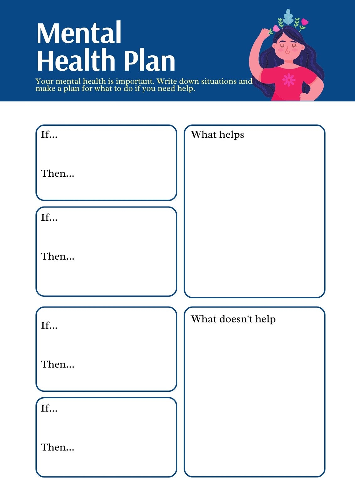 Free And Customizable Mental Health Templates Free And Customizable Mental Health Templates