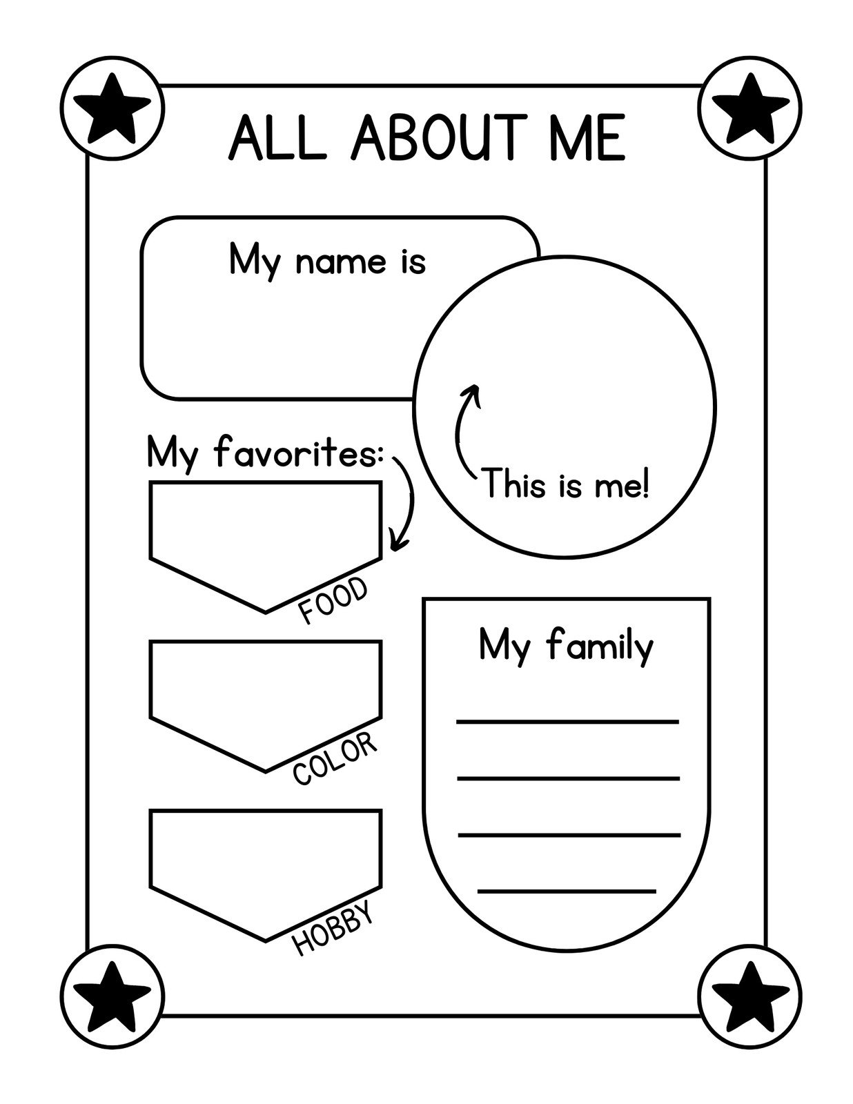 All About Me Printables For Preschool All About Me Printables For Preschool