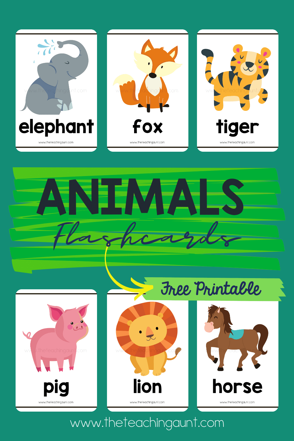 Free Animal Flashcards The Teaching Aunt Worksheets Library Free Animal Flashcards The Teaching Aunt Worksheets Library