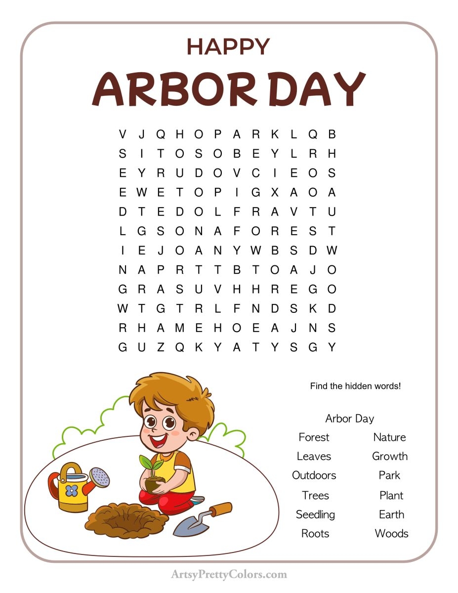 Free Arbor Day Word Search Printables Celebrate Nature Artsy Pretty Colors Free Arbor Day Word Search Printables Celebrate Nature Artsy Pretty Colors
